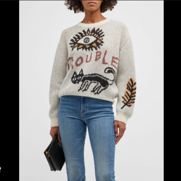 MOTHER The Jumper Alpaca & Wool Blend Sweater (Trouble) - Picture 6 of 9